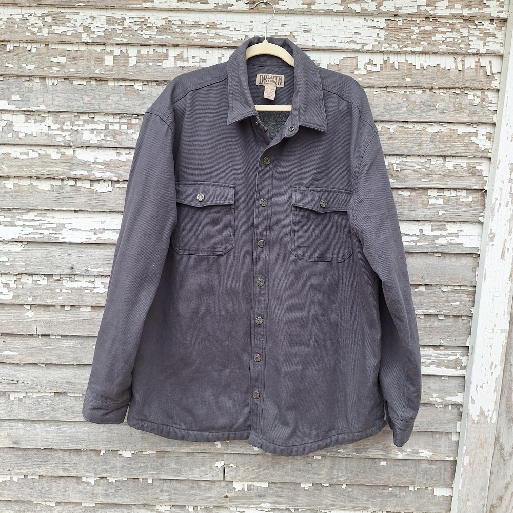 Duluth Trading Co Men's Hanger Bender Fire Hose Shirt Jacket Size XL TALL